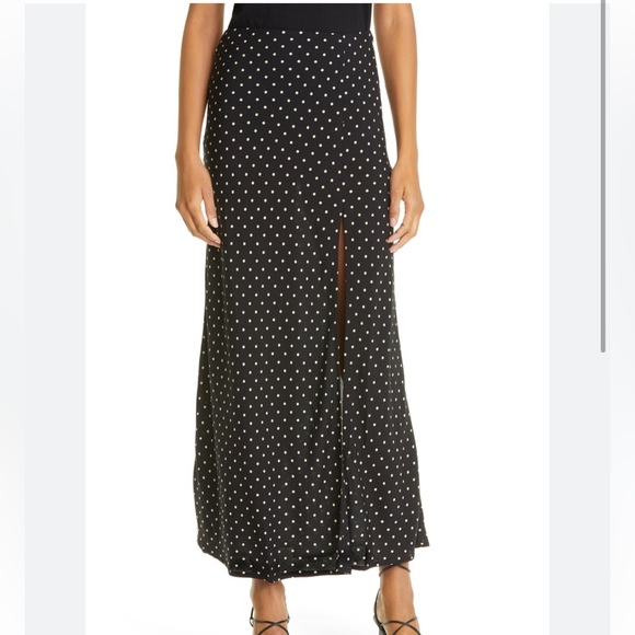 ROTATE BIRGER CHRISTENSEN camara polka dot skirt in black - Picture 2 of 9